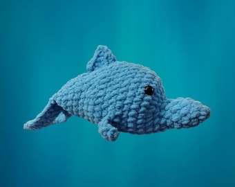 縫わないイルカのかぎ針編みパターン デジタルPDF | かぎ針編みの