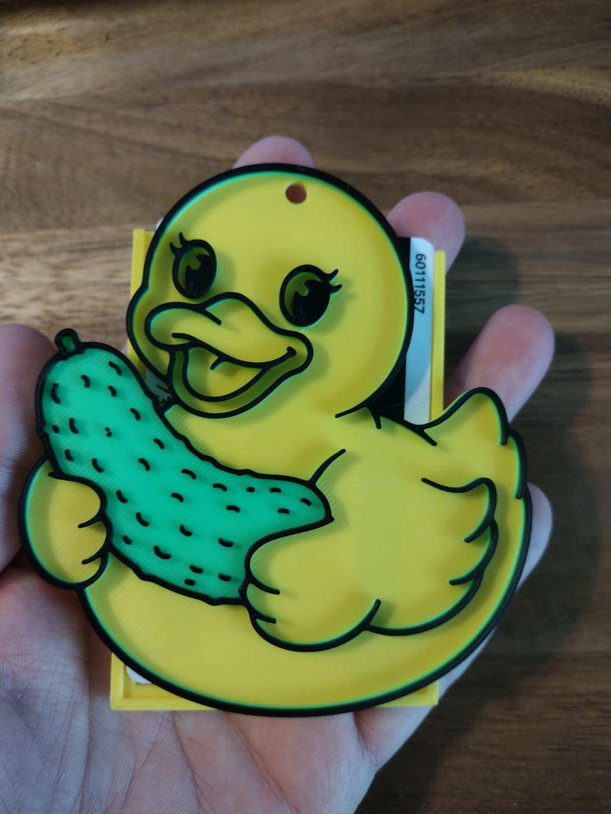 Pickle Rubber Duck Gift Card Holder