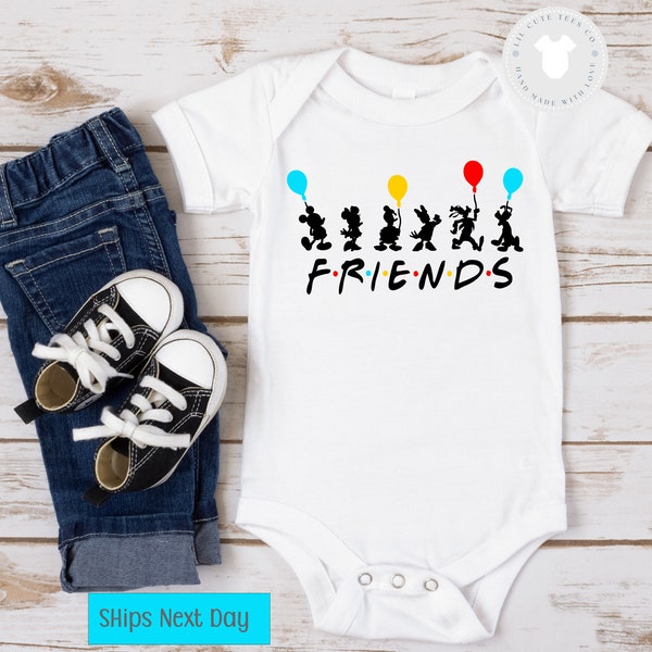 Mickey and Friends Baby Bodysuit, Soft Cotton Baby Shower Gift