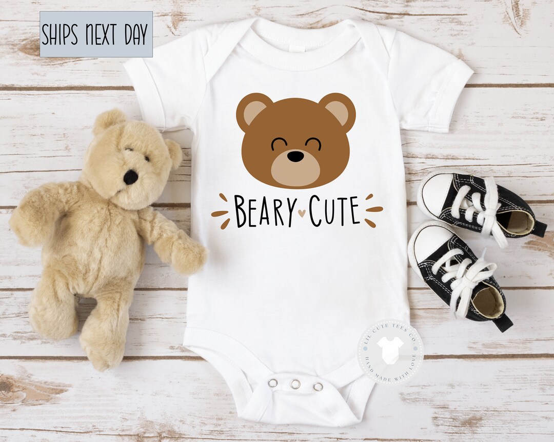 Beary Cute Baby Bodysuit, Cute Baby Gift , Baby Shower Gift , Bear ...