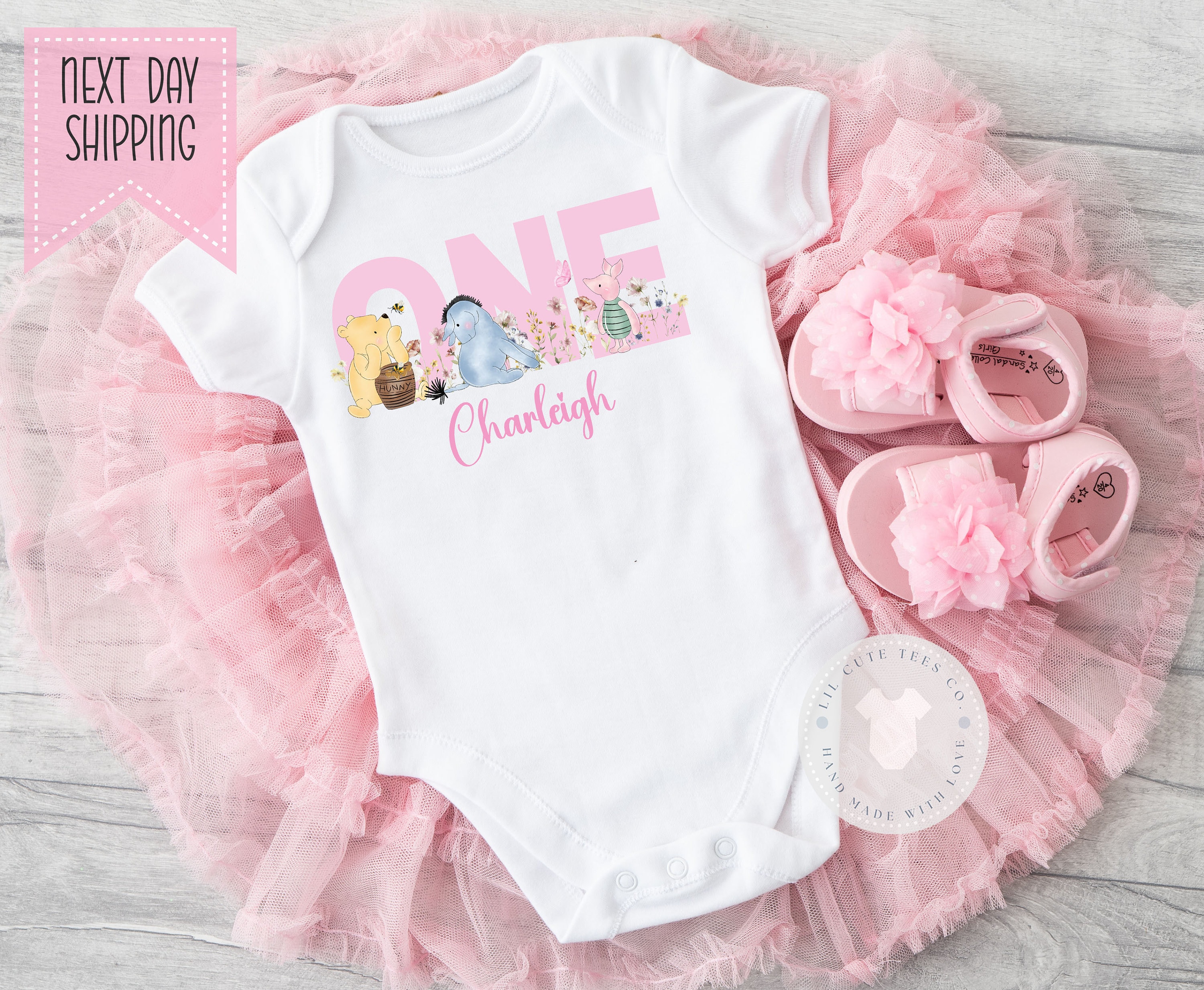 Winnie the pooh 2025 first birthday outfit girl