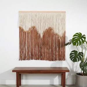 Dip Dye Macrame Wall Hanging: Boho layered Headboard Decor