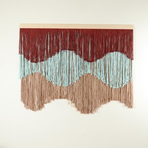Large Macrame Wall Hanging: Colorful Fiber Art, Boho Decor (60x28 inches)