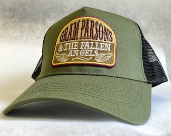 Gramm Parsons bestickte Trucker Cap - Retro Country Musik Fan Geschenk