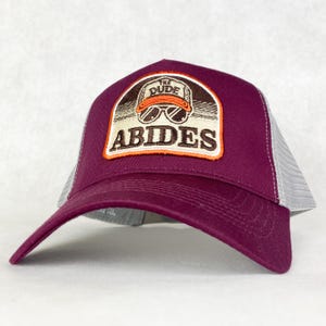 The Dude Abides Trucker Hat: Retro Embroidered Baseball Cap