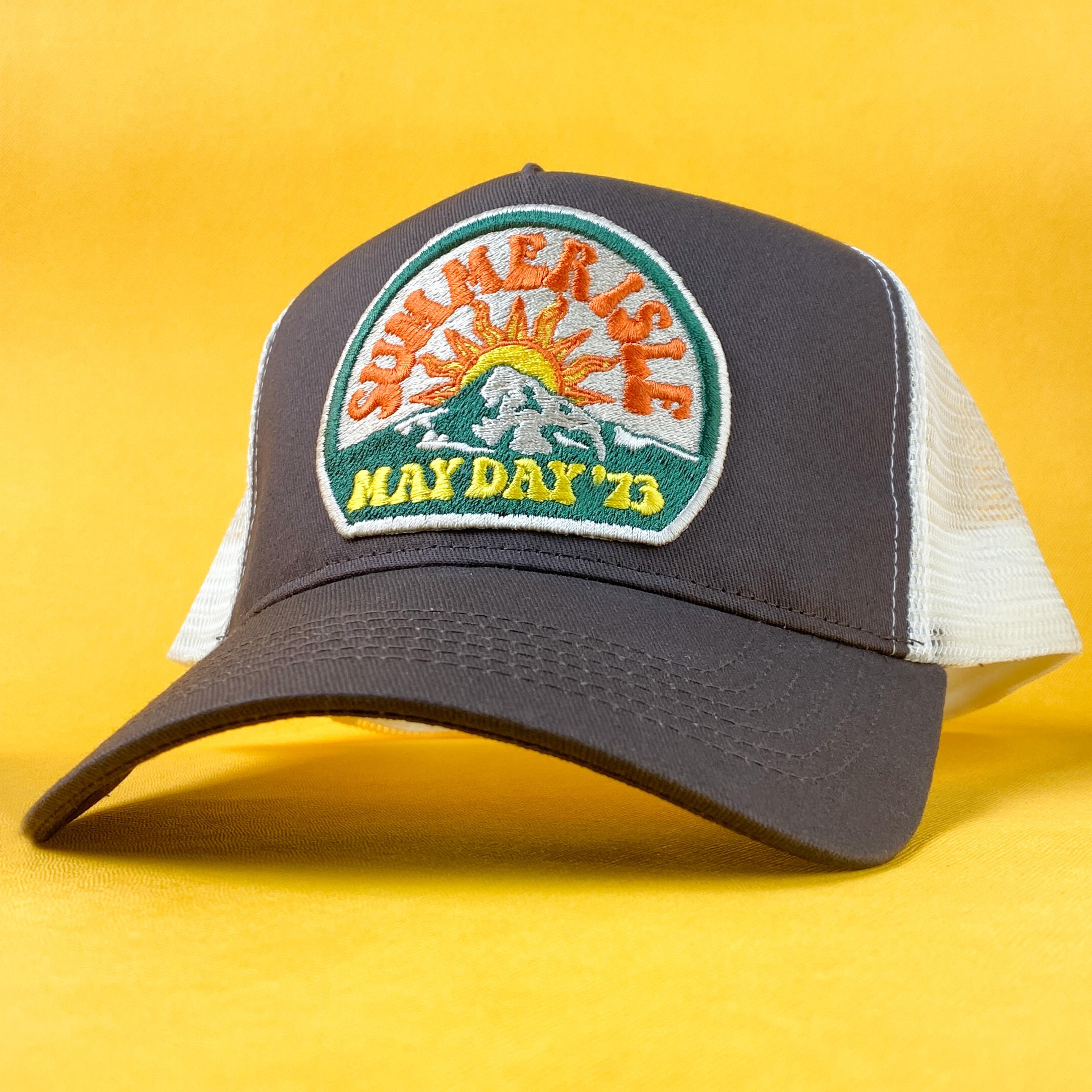 Summerisle - May Day 1973 retro embroidered trucker hat. Vintage style cap inspired by horror movie The Wicker Man for cult film fans