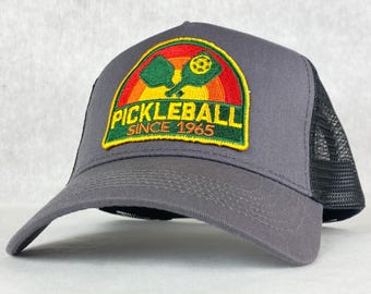 Gorra de camionero de Pickleball: gorra bordada retro