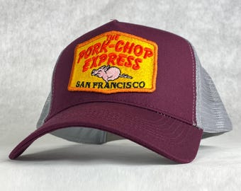 Pork Chop Express Hat: Embroidered Retro Trucker Cap - inspired by Big Trouble in Little China