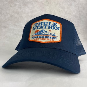 Gorra estilo camionero de la Estación Thule / Gorra bordada de la Unidad de Investigación Polar / Gorra retro inspirada en la película de ciencia ficción "La Cosa"