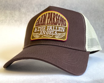Gramm Parsons gesticktes Patch Trucker Cap - Country Musik Fan Geschenk