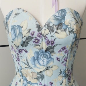 Corset, top, corset top, flower corset, cotton corset, top