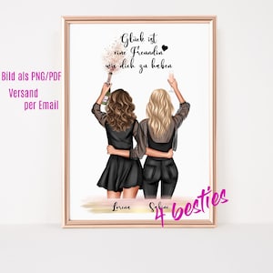 Best friend gift personalized, birthday gift for best friend, gift girlfriend birthday Christmas, poster, #B9