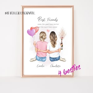 Best Friend Gift Picture Personalized, Girlfriends Gift, Girlfriend Christmas Gift, Girlfriends Picture, Christmas Gift, #B27