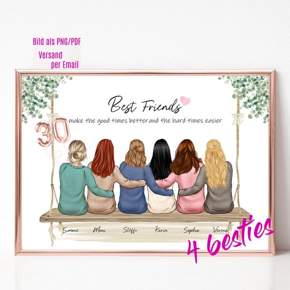 Personalized Best Friends Picture Frames - Girlfriends - 4 x 6