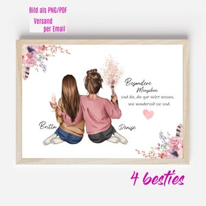 Girlfriends Gift Birthday | Best friend gift personalized | Birthday gift girlfriend sister mom | Girlfriend poster