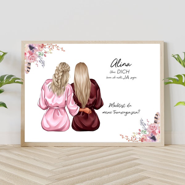 Maid of honor questions | Would you like to be my maid of honor? | Bridesmaid Questions | Maid of honor gift personalized | Girlfriends picture poster