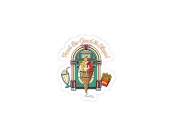 Retro Diner Matchbook Sticker | Pantry Label Art, Food Nostalgia