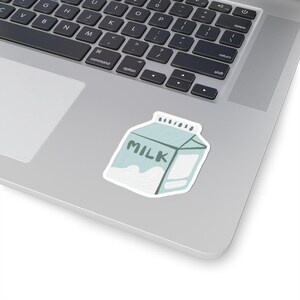 Cute Milk Carton Kiss-Cut Stickers | Aesthetic Laptop Decals, Fun Gifts for Dairy Lovers, Decor for Water Bottles, Scrapbooking