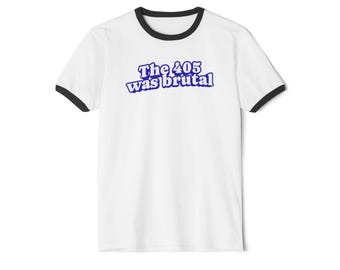The 405 was Brutal Script Logo T-Shirt | Vintage Grunge Text