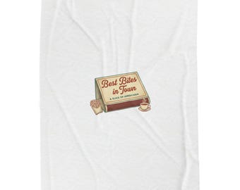 Diner Matchbook Graphic Blanket | vintage ephemera art, retro micro ad print