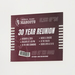 Faire-part de la réunion du lycée 2024 (modèle de carte postale et carte postale sociale)