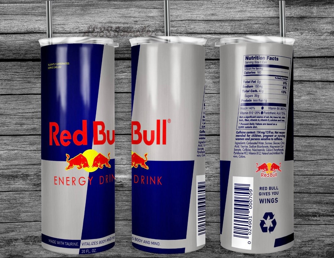 Red Bull 20 Oz Sublimation Tumbler Etsy