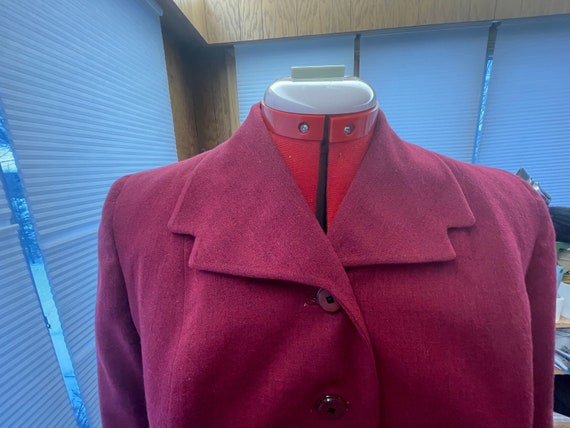 Young Quinlan, Red wool 1940's jacket - image 1