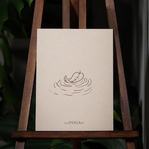 Floating leaf kunst op a5 formaat