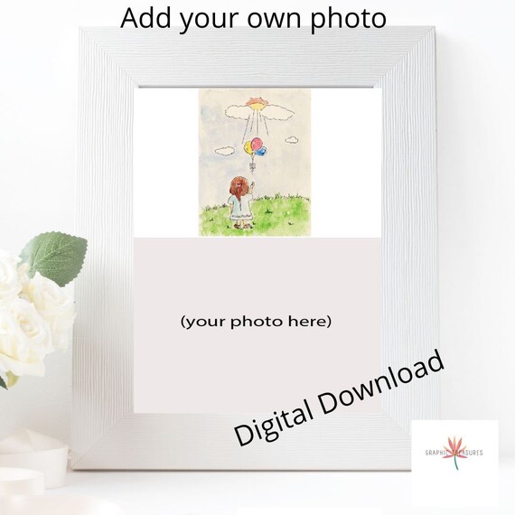 Happy Birthday in Heaven Photo Frame Template Customize With Etsy