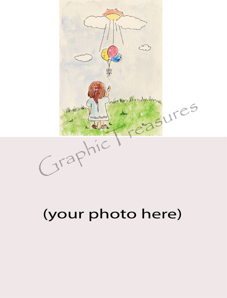 Happy Birthday in Heaven Photo Frame Template (Instant Download) Etsy