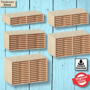 Double Organizer 12 x 12 Sheets Pack 4,laser cut Design,file Vector for Laser,svg,laser cut design,vector,plan,Instant download,Digital Only