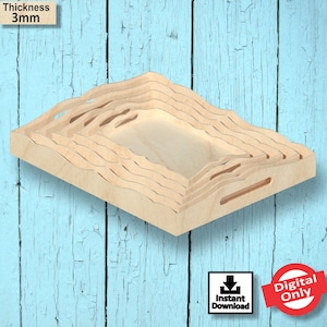 Trays Pack 2, laser cut Design, file Vector for Laser,svg,laser cut design,vector, plan, Instant download, Digital Only