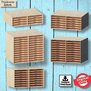 Desktop Organizer File Folio Size Pack 2, conception découpée au laser, fichier vectoriel pour laser, svg, conception découpée au laser, vecteur, téléchargement instantané, numérique uniquement