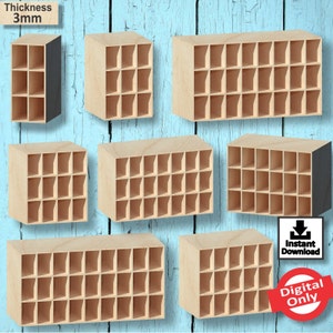 Markers Holder Pack 4, conception découpée au laser, fichier vectoriel pour laser, svg, conception découpée au laser, vecteur, plan, téléchargement instantané, numérique uniquement