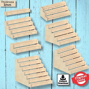 Nail Polish Organizer Pack 1, conception découpée au laser, fichier vectoriel pour laser, svg, conception découpée au laser, vecteur, plan, téléchargement instantané, numérique uniquement