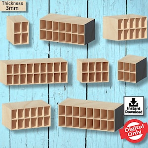 Markers Holder Pack 3, disegno tagliato al laser, file vettoriale per laser, SVG, disegno tagliato al laser, vettore, piano, download istantaneo, solo digitale