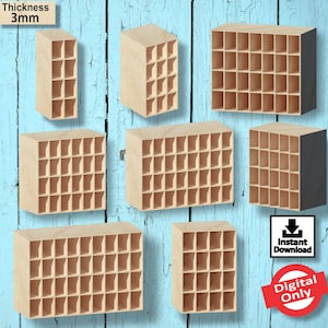 Markers Holder Pack 5, conception découpée au laser, fichier vectoriel pour laser, svg, conception découpée au laser, vecteur, plan, téléchargement instantané, numérique uniquement