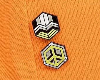Agender Pride Enamel Pin Set – Peace & Love LGBTQ+ Ally