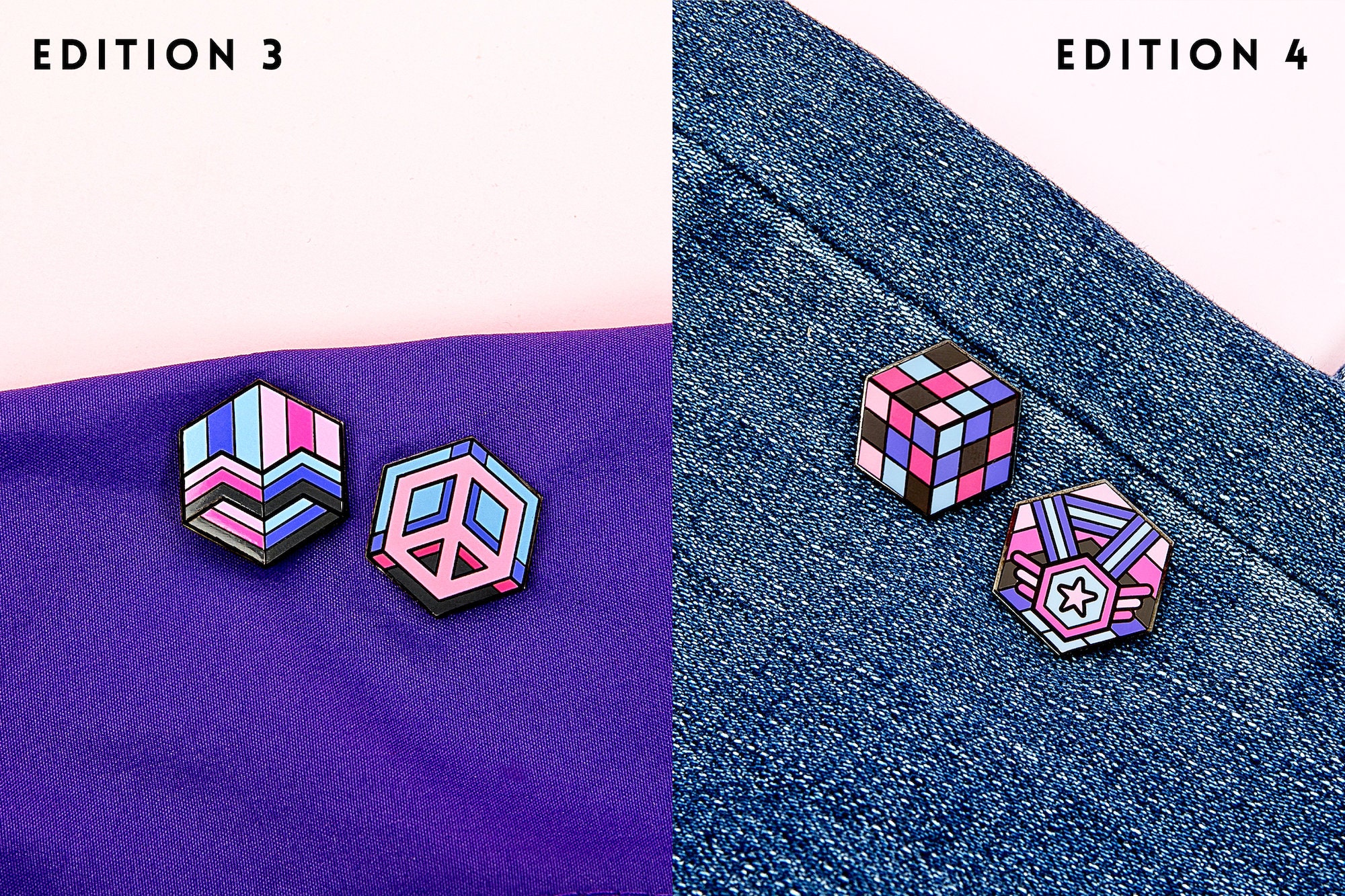 Omnisexual Pride Pins Medal Rubik's - Badge Non-binary Trixic They Aego ...