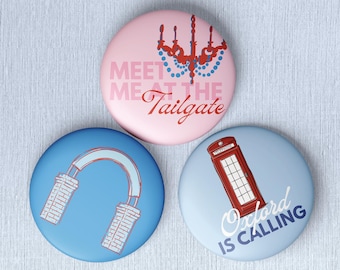 MS Southern Gameday Buttons | Football Spirit Pins | Tailgate Accessories | College Game Day Buttons