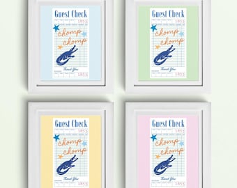 Chomp Chomp – Digital Set | Guest Check Poster | Digital Download