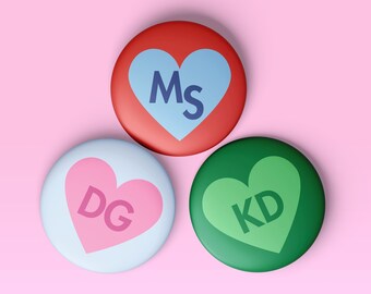CUSTOM "Sweetheart" Buttons | Sorority Buttons | Gameday Buttons | College Buttons