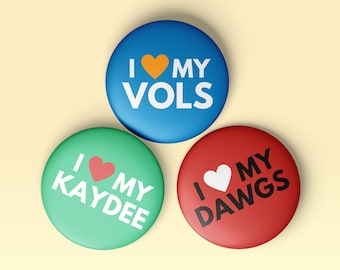 CUSTOM "Love" Buttons | Sorority Buttons | Gameday Buttons | College Buttons