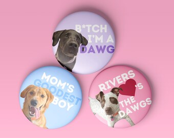 CUSTOM Pet Buttons | Gameday Buttons | Pets