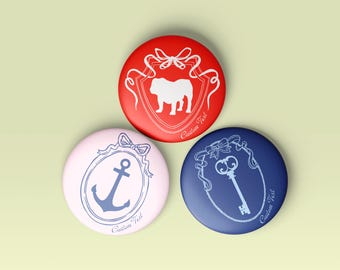 CUSTOM Cameo Buttons |  Personalized Gameday & Preppy Accessories