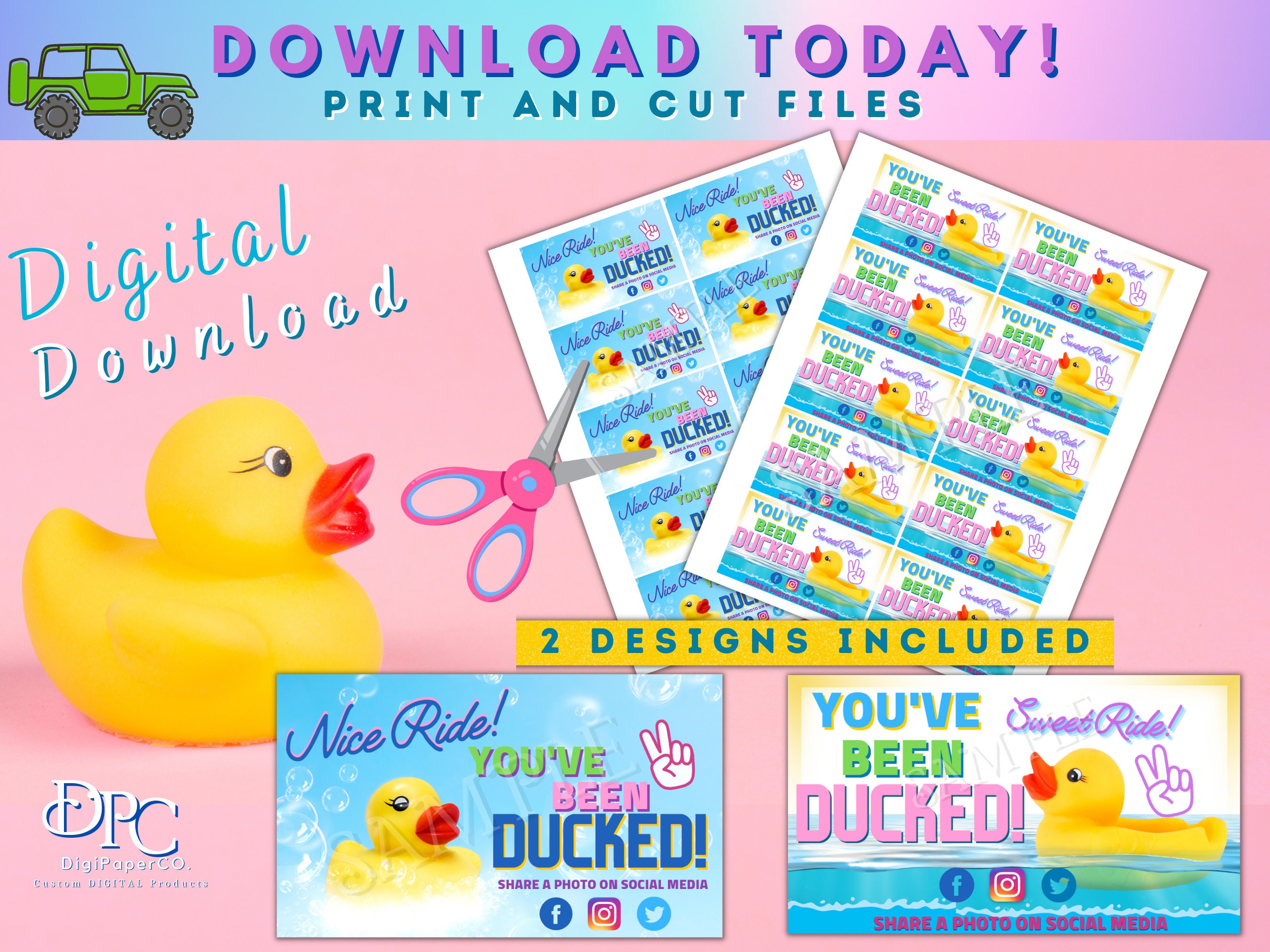 Youve Been Ducked, Duck Tags, Digital Download Ducking Tags, Ducking ...