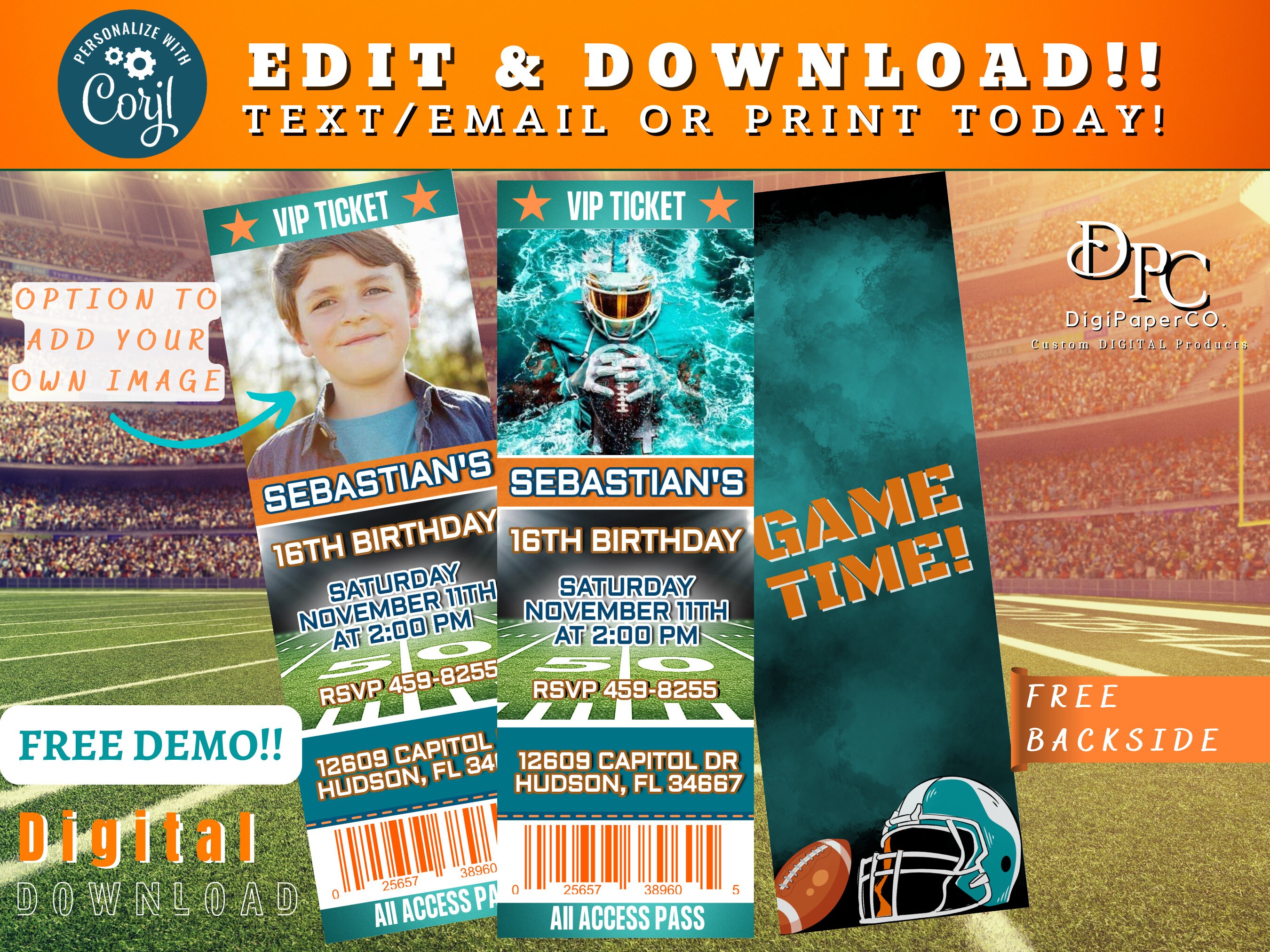 EDITABLE Football Birthday Invitation Football Ticket Etsy editable-football-birthday-invitation-football-ticket-etsy