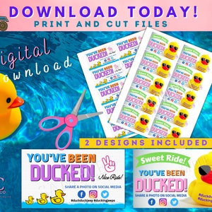 Youve been ducked, Duck tags, Digital download ducking tags, Ducking tags, Download duck tags, Duck tags template