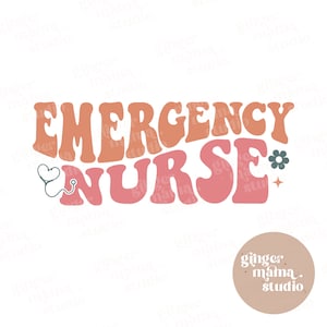 emergency nurse svg, emergency room nurse png, ER nurse digital cut file, trendy nurse png, sublimation, DTF, ER svg, nursing student png