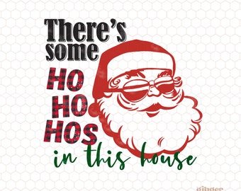 there's some ho ho hos in this house png, funny christmas png, retro christmas png, funny christmas shirt png, merrychristmas png, retro